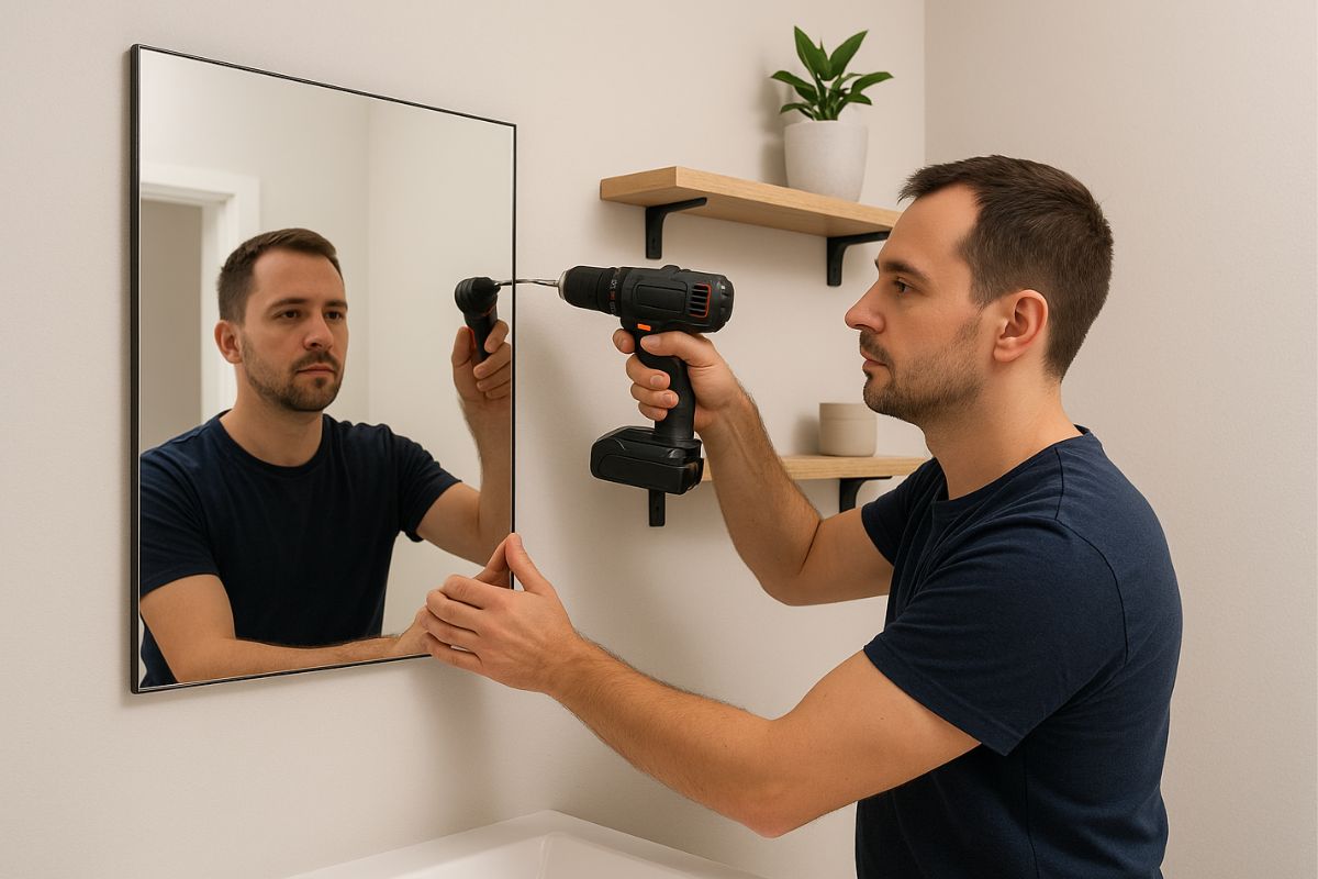 Mirror & Shelves Installation